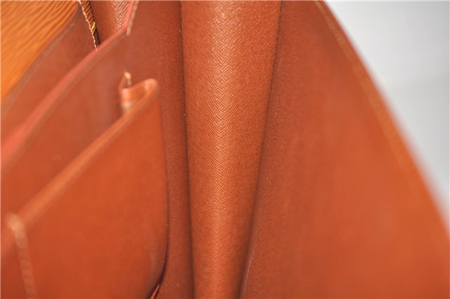 Authentic Louis Vuitton Epi Serviette Conseiller Brown Briefcase M54428 LV 1851E