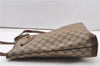 Authentic GUCCI Vintage Shoulder Tote Bag GG PVC Leather Brown Junk 1851G