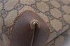 Authentic GUCCI Vintage Shoulder Tote Bag GG PVC Leather Brown Junk 1851G