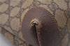 Authentic GUCCI Vintage Shoulder Tote Bag GG PVC Leather Brown Junk 1851G
