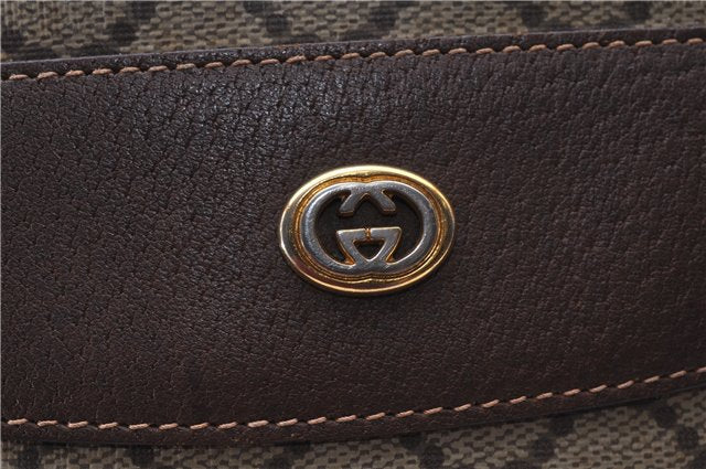 Authentic GUCCI Vintage Shoulder Tote Bag GG PVC Leather Brown Junk 1851G