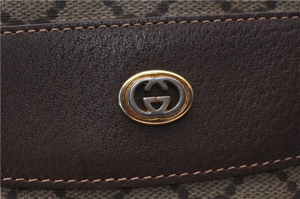 Authentic GUCCI Vintage Shoulder Tote Bag GG PVC Leather Brown Junk 1851G