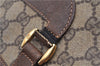 Authentic GUCCI Vintage Shoulder Tote Bag GG PVC Leather Brown Junk 1851G