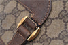 Authentic GUCCI Vintage Shoulder Tote Bag GG PVC Leather Brown Junk 1851G
