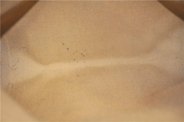 Authentic GUCCI Vintage Shoulder Tote Bag GG PVC Leather Brown Junk 1851G