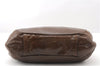 Authentic PRADA Vintage Enamel Shoulder Hand Bag Brown 1853F