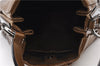 Authentic PRADA Vintage Enamel Shoulder Hand Bag Brown 1853F