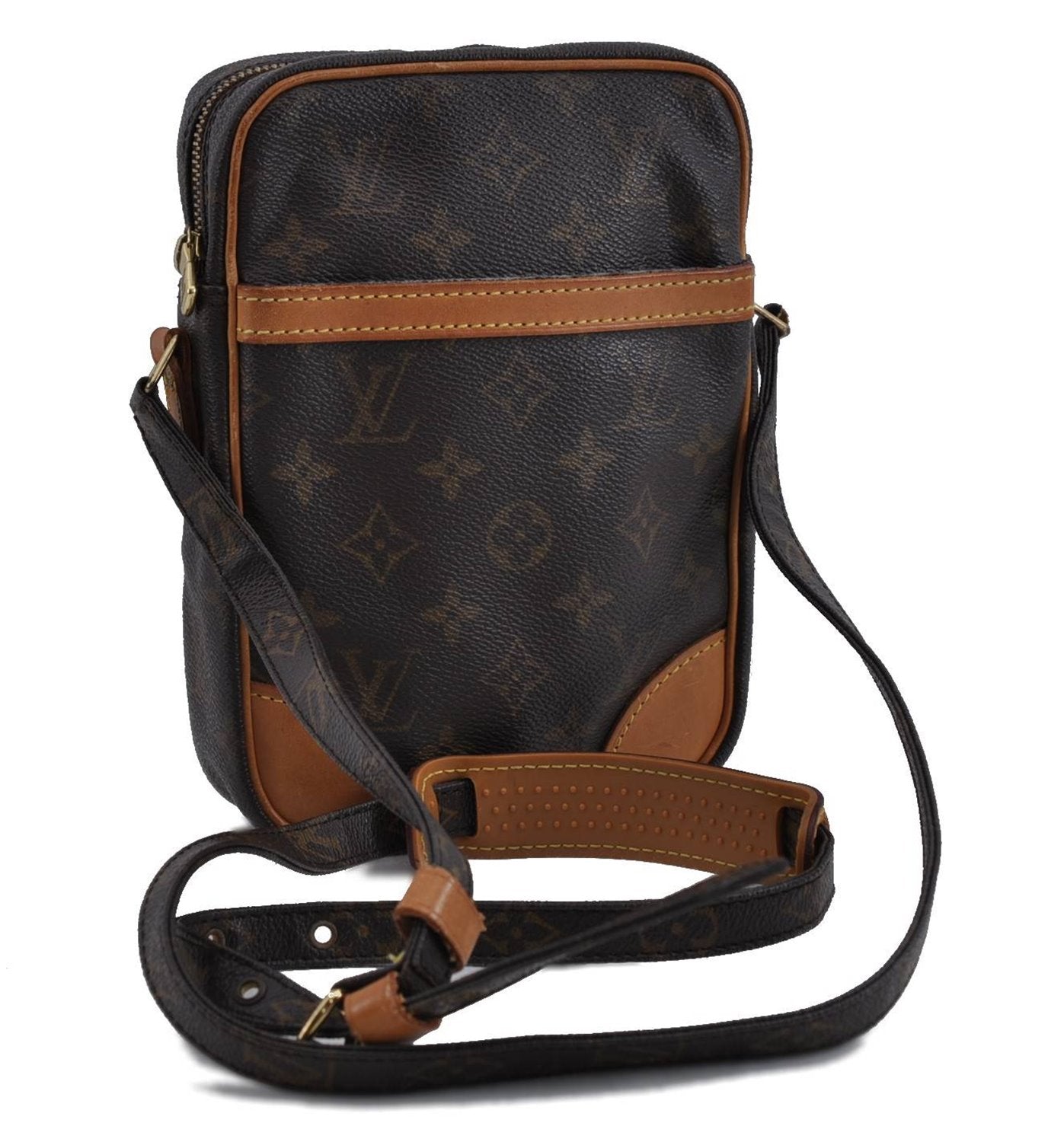 Authentic Louis Vuitton Monogram Danube Shoulder Cross Bag M45266 LV Junk 1854D