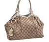 Authentic GUCCI Sukey Shoulder Tote Bag GG Canvas Leather 211944 Brown 1855G