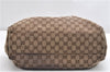 Authentic GUCCI Sukey Shoulder Tote Bag GG Canvas Leather 211944 Brown 1855G