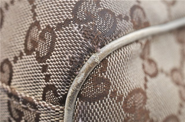 Authentic GUCCI Sukey Shoulder Tote Bag GG Canvas Leather 211944 Brown 1855G