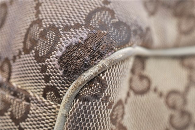 Authentic GUCCI Sukey Shoulder Tote Bag GG Canvas Leather 211944 Brown 1855G