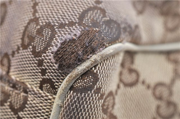 Authentic GUCCI Sukey Shoulder Tote Bag GG Canvas Leather 211944 Brown 1855G