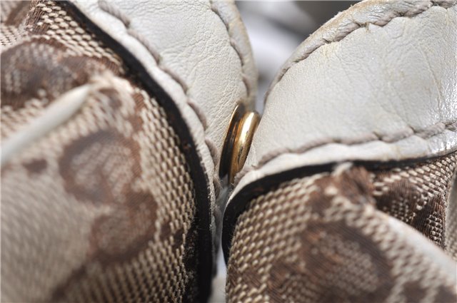 Authentic GUCCI Sukey Shoulder Tote Bag GG Canvas Leather 211944 Brown 1855G