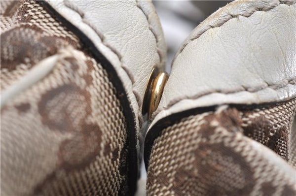 Authentic GUCCI Sukey Shoulder Tote Bag GG Canvas Leather 211944 Brown 1855G