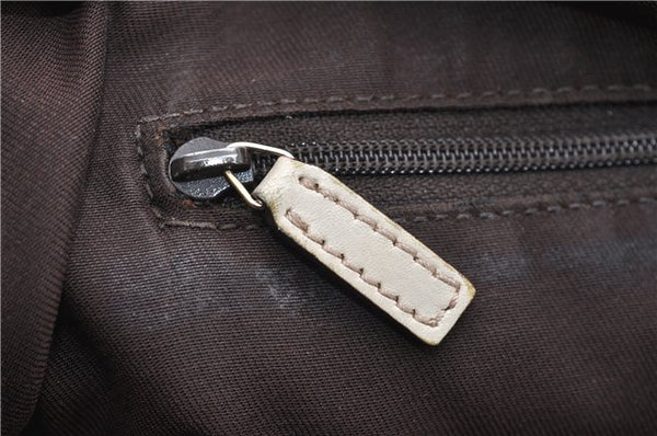 Authentic GUCCI Sukey Shoulder Tote Bag GG Canvas Leather 211944 Brown 1855G