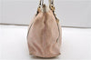 Authentic GUCCI Abbey Shoulder Tote Bag GG Canvas Leather 141470 Pink 1856G