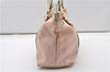 Authentic GUCCI Abbey Shoulder Tote Bag GG Canvas Leather 141470 Pink 1856G