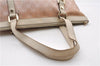 Authentic GUCCI Abbey Shoulder Tote Bag GG Canvas Leather 141470 Pink 1856G