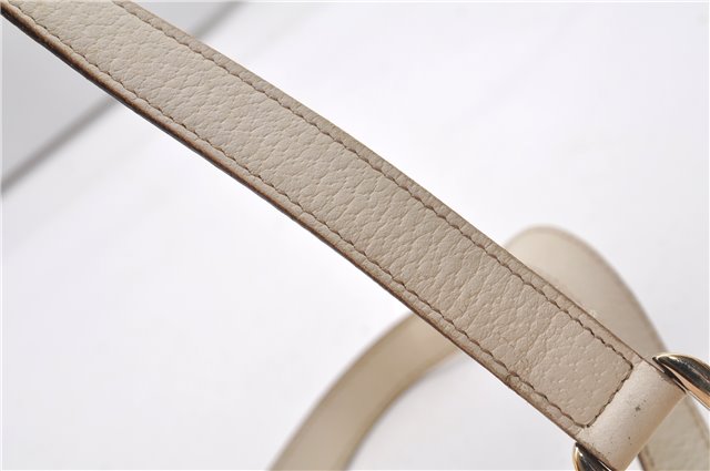 Authentic GUCCI Abbey Shoulder Tote Bag GG Canvas Leather 141470 Pink 1856G