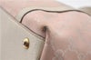 Authentic GUCCI Abbey Shoulder Tote Bag GG Canvas Leather 141470 Pink 1856G