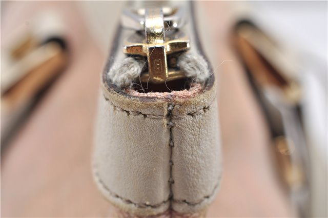 Authentic GUCCI Abbey Shoulder Tote Bag GG Canvas Leather 141470 Pink 1856G