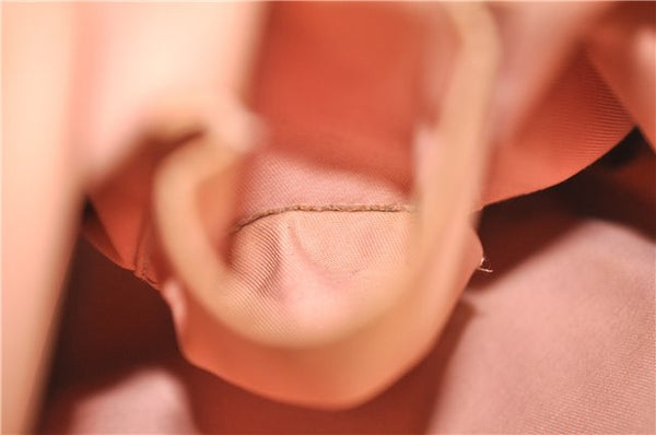 Authentic GUCCI Abbey Shoulder Tote Bag GG Canvas Leather 141470 Pink 1856G