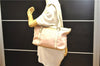 Authentic GUCCI Abbey Shoulder Tote Bag GG Canvas Leather 141470 Pink 1856G
