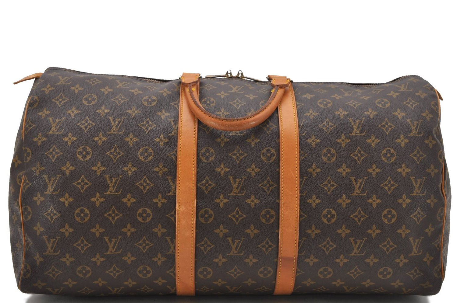 Authentic Louis Vuitton Monogram Keepall 55 Boston Bag M41424 LV 1857D