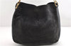Authentic GUCCI Bamboo 2Way Hand Shoulder Bag Suede Leather Junk Black 1857G