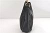 Authentic GUCCI Bamboo 2Way Hand Shoulder Bag Suede Leather Junk Black 1857G