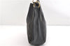Authentic GUCCI Bamboo 2Way Hand Shoulder Bag Suede Leather Junk Black 1857G