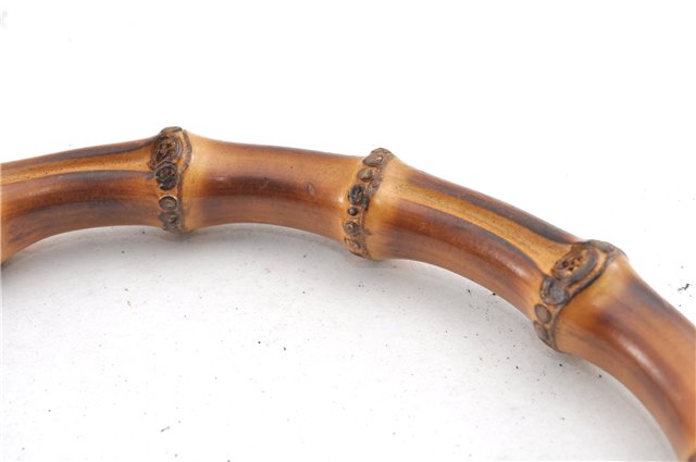 Authentic GUCCI Bamboo 2Way Hand Shoulder Bag Suede Leather Junk Black 1857G