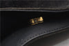Authentic GUCCI Bamboo 2Way Hand Shoulder Bag Suede Leather Junk Black 1857G