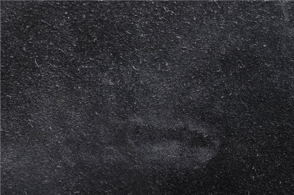 Authentic GUCCI Bamboo 2Way Hand Shoulder Bag Suede Leather Junk Black 1857G