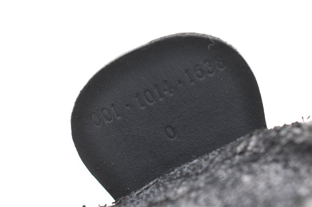 Authentic GUCCI Bamboo 2Way Hand Shoulder Bag Suede Leather Junk Black 1857G