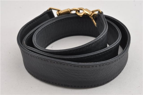 Authentic GUCCI Bamboo 2Way Hand Shoulder Bag Suede Leather Junk Black 1857G