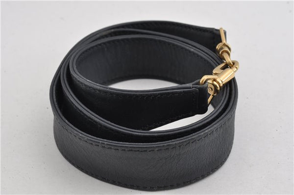 Authentic GUCCI Bamboo 2Way Hand Shoulder Bag Suede Leather Junk Black 1857G