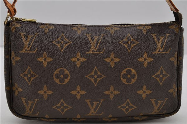 Authentic Louis Vuitton Monogram Pochette Accessoires Pouch M51980 LV 1858D