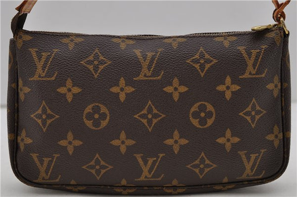 Authentic Louis Vuitton Monogram Pochette Accessoires Pouch M51980 LV 1858D