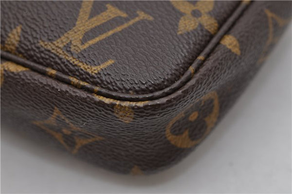 Authentic Louis Vuitton Monogram Pochette Accessoires Pouch M51980 LV 1858D