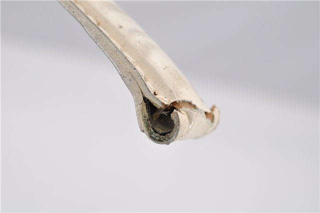 Authentic GUCCI Bamboo 2way Shoulder Hand Bag Purse Leather White Junk 1858G