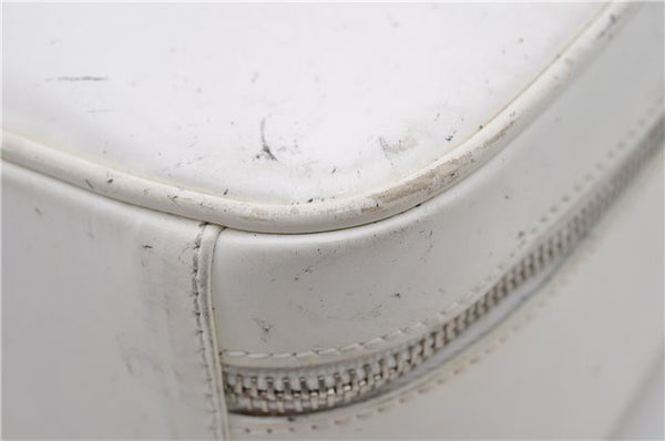 Authentic GUCCI Bamboo 2way Shoulder Hand Bag Purse Leather White Junk 1858G