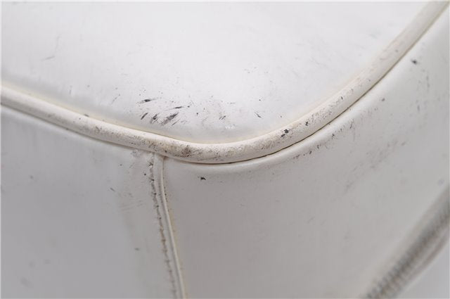 Authentic GUCCI Bamboo 2way Shoulder Hand Bag Purse Leather White Junk 1858G