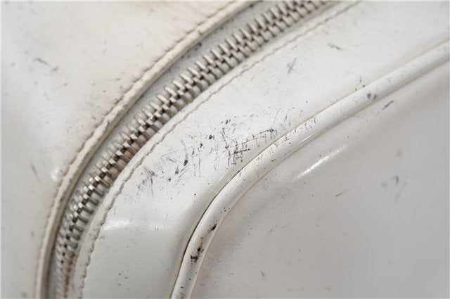 Authentic GUCCI Bamboo 2way Shoulder Hand Bag Purse Leather White Junk 1858G