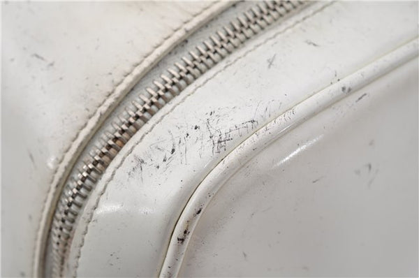 Authentic GUCCI Bamboo 2way Shoulder Hand Bag Purse Leather White Junk 1858G