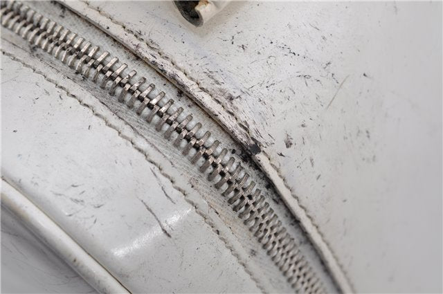 Authentic GUCCI Bamboo 2way Shoulder Hand Bag Purse Leather White Junk 1858G