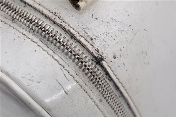 Authentic GUCCI Bamboo 2way Shoulder Hand Bag Purse Leather White Junk 1858G