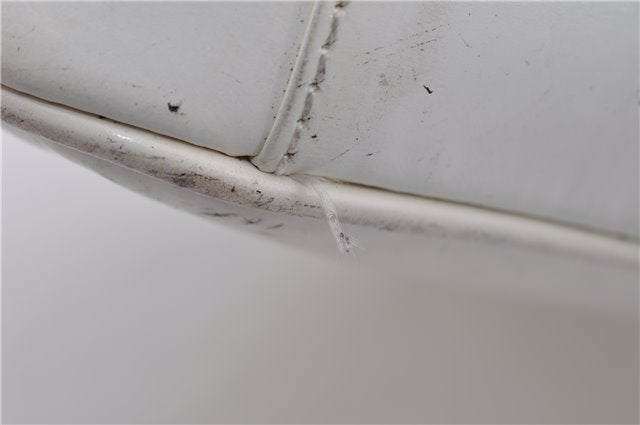 Authentic GUCCI Bamboo 2way Shoulder Hand Bag Purse Leather White Junk 1858G