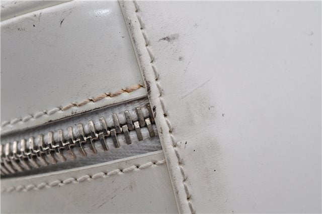 Authentic GUCCI Bamboo 2way Shoulder Hand Bag Purse Leather White Junk 1858G